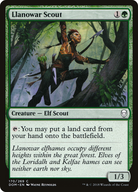 Llanowar Scout [Dominaria] Foil