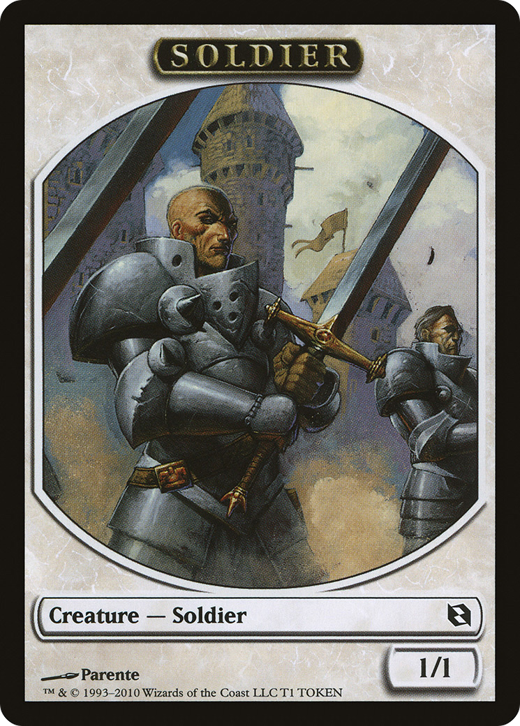 Soldier Token [Duel Decks: Elspeth vs. Tezzeret Tokens] | Silver Goblin