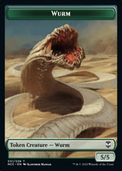 Elf Warrior // Wurm Double-Sided Token [Streets of New Capenna Commander Tokens] | Silver Goblin