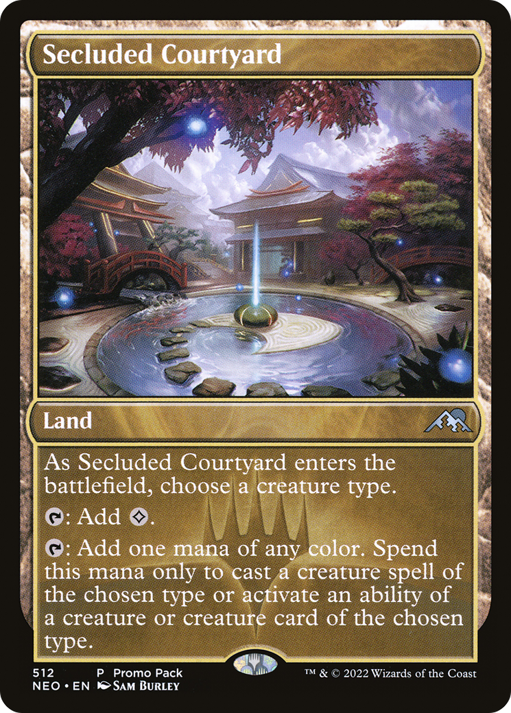 Secluded Courtyard (Promo Pack) [Kamigawa: Neon Dynasty Promos] | Silver Goblin