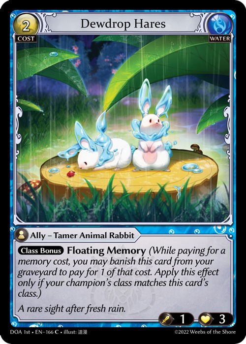 Dewdrop Hares (166) [Dawn of Ashes: 1st Edition] Foil
