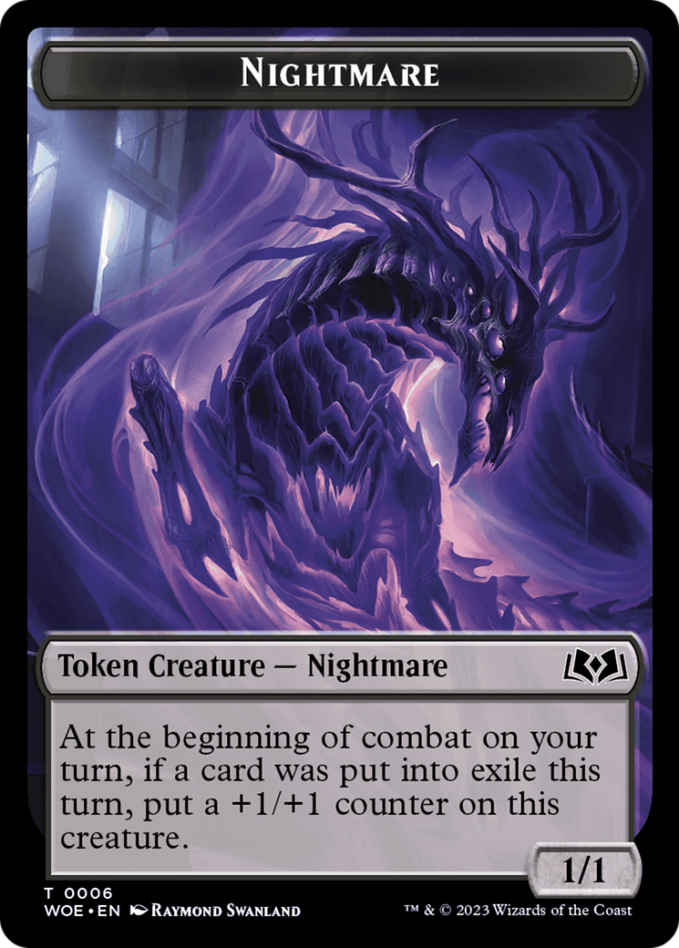 Nightmare // Food (0011) Double-Sided Token [Wilds of Eldraine Tokens] | Silver Goblin