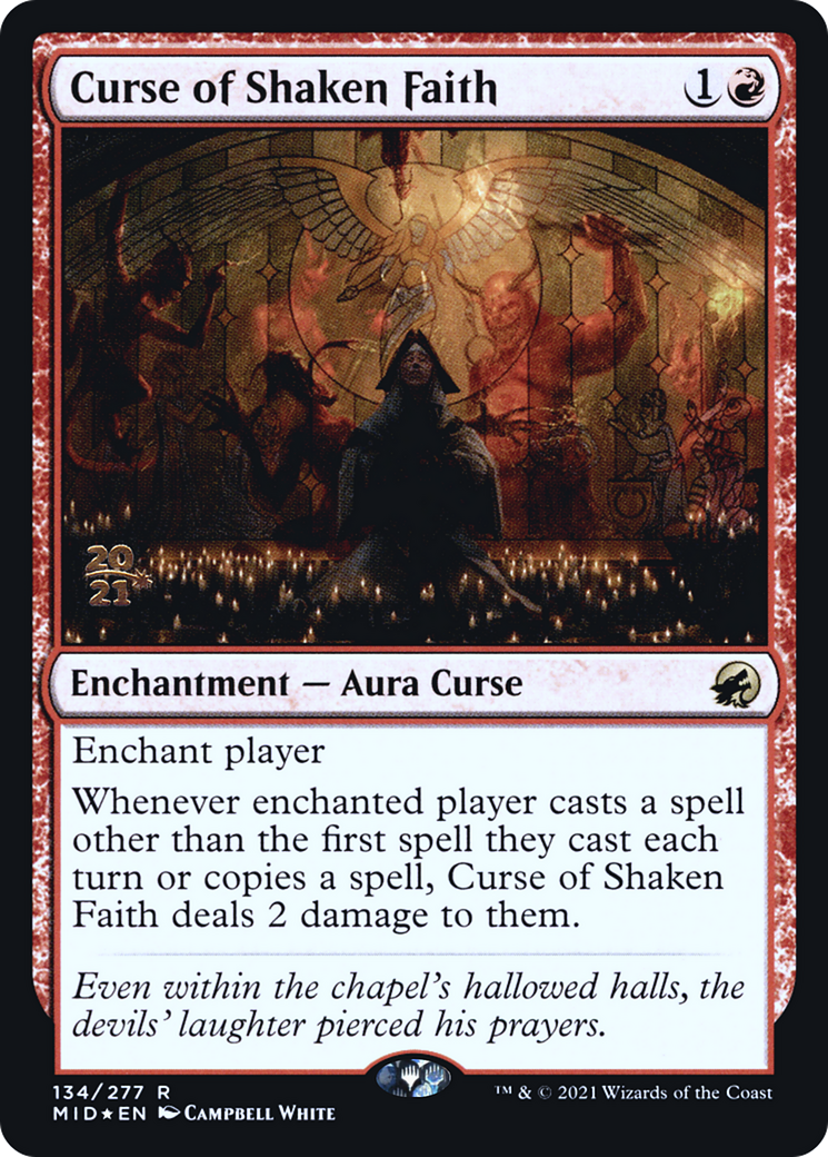 Curse of Shaken Faith [Innistrad: Midnight Hunt Prerelease Promos] | Silver Goblin