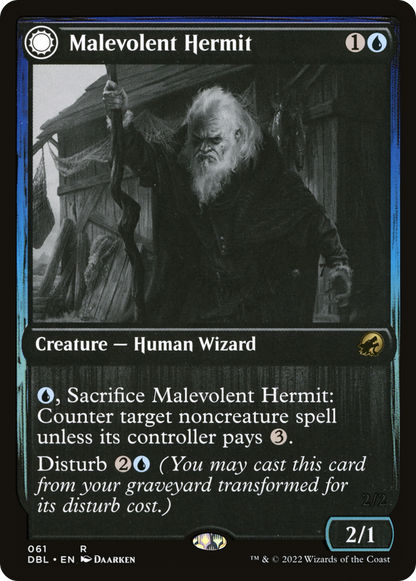 Malevolent Hermit // Benevolent Geist [Innistrad: Double Feature]