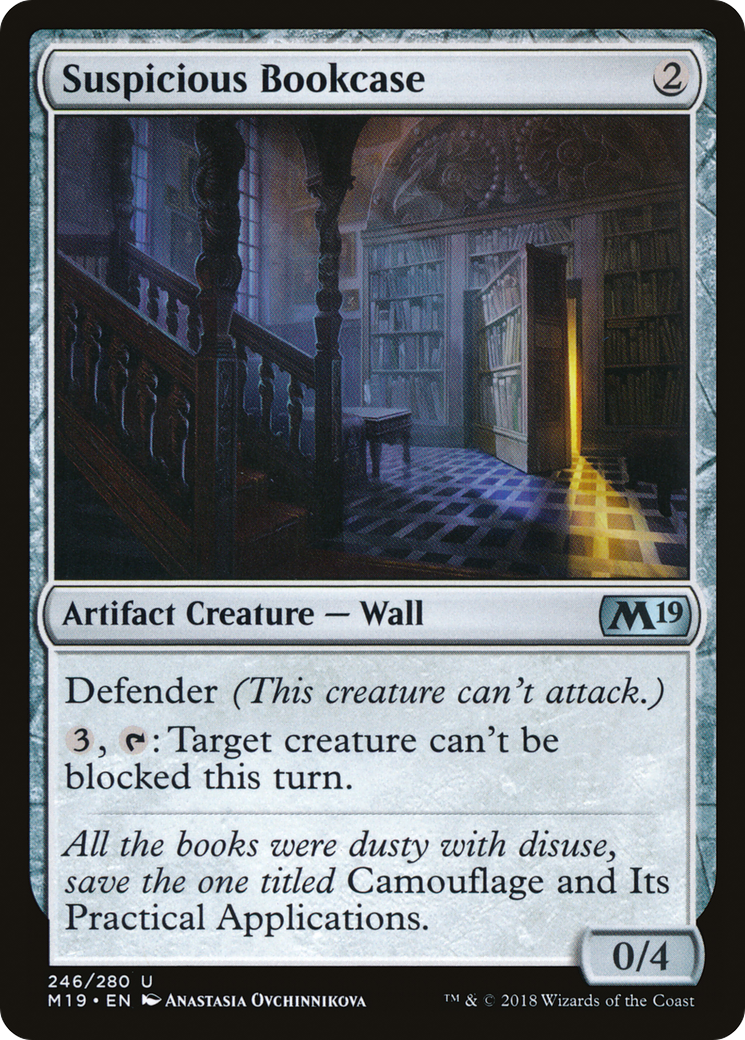 Suspicious Bookcase [Core Set 2019] | Silver Goblin