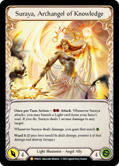 Invoke Suraya // Suraya, Archangel of Knowledge (DYN212) Cold Foil - Dynasty