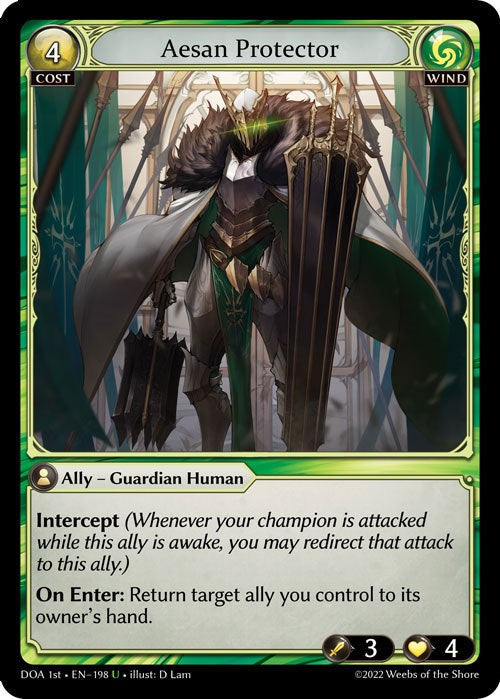 Aesan Protector (198) [Dawn of Ashes: 1st Edition] Foil