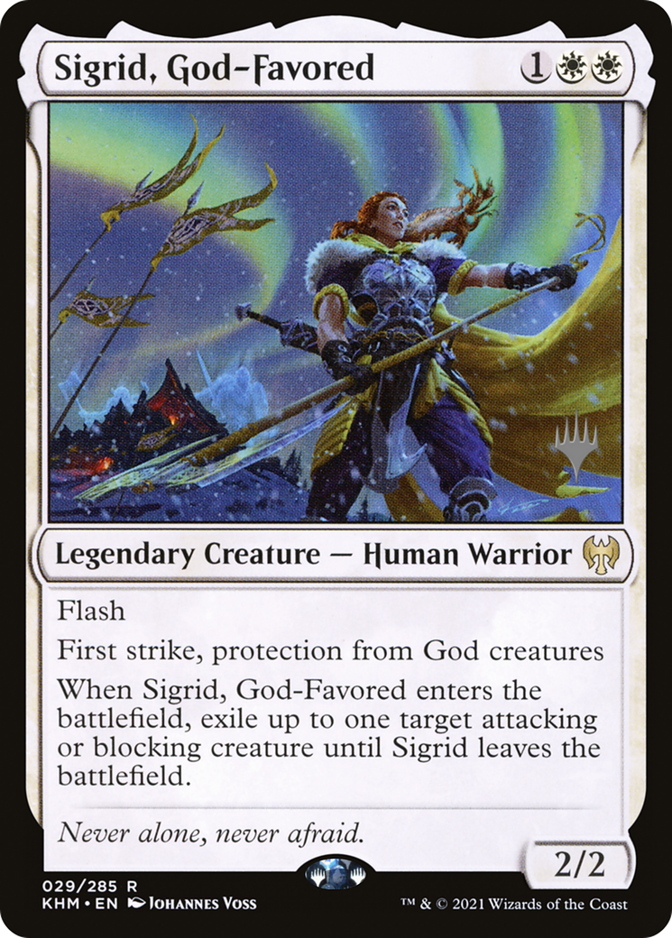 Sigrid, God-Favored (Promo Pack) [Kaldheim Promos] | Silver Goblin