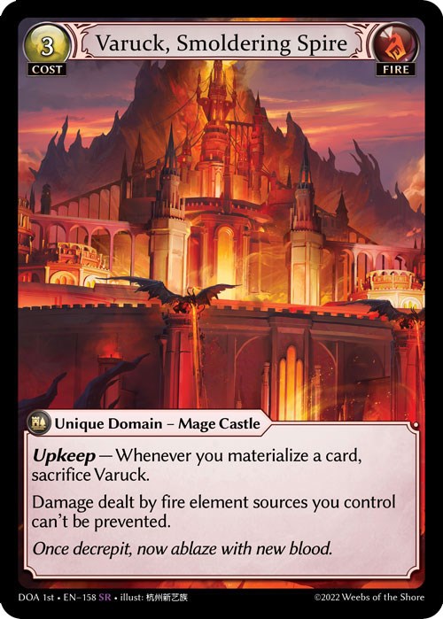Varuck, Smoldering Spire (158) [Dawn of Ashes: 1st Edition] Foil