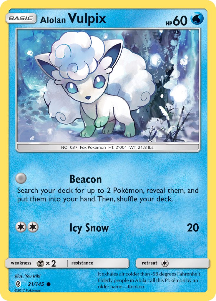 Alolan Vulpix (21/145) [Sun & Moon: Guardians Rising] | Silver Goblin