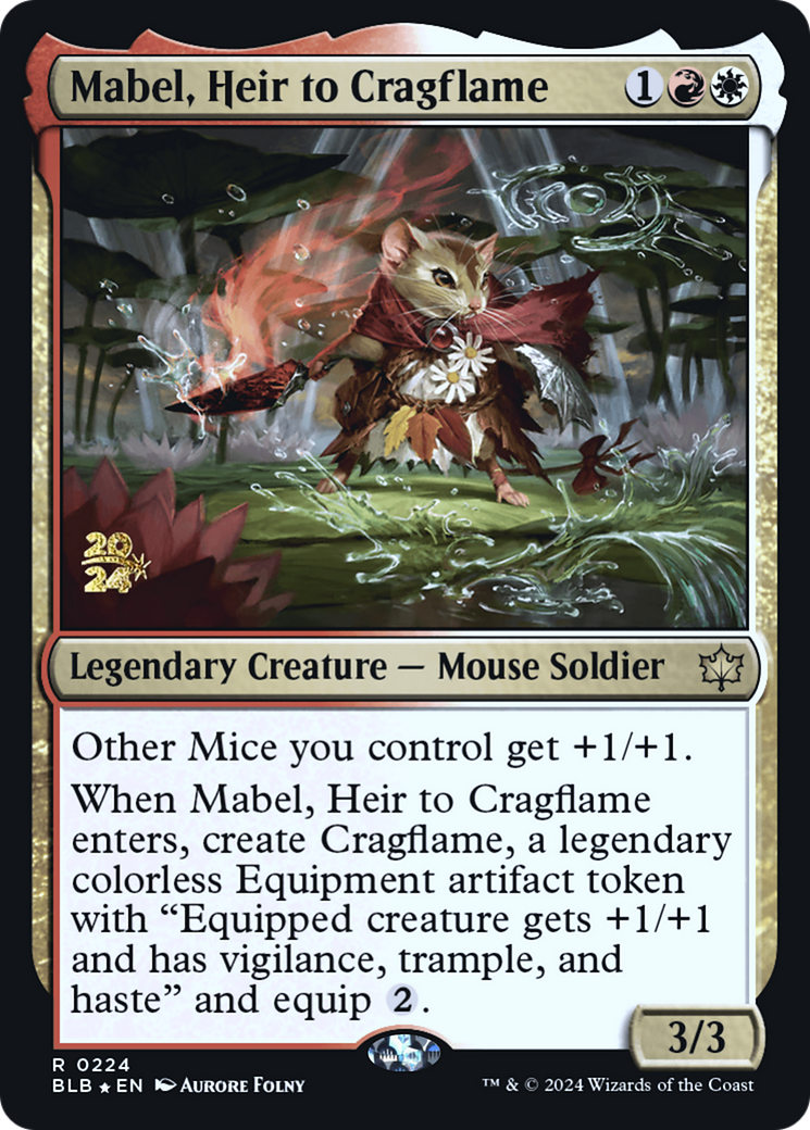 Mabel, Heir to Cragflame [Bloomburrow Prerelease Promos] | Silver Goblin