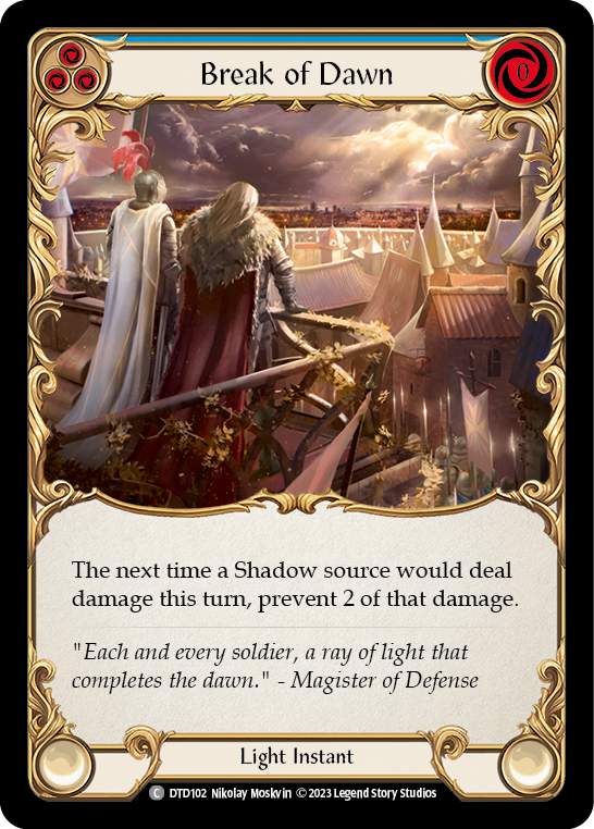 Break of Dawn (Blue) [DTD102] (Dusk Till Dawn)  Rainbow Foil | Silver Goblin