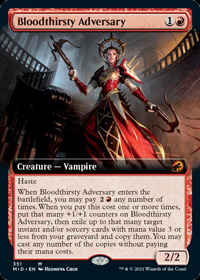 Bloodthirsty Adversary (Extended Art) [Innistrad: Midnight Hunt] | Silver Goblin