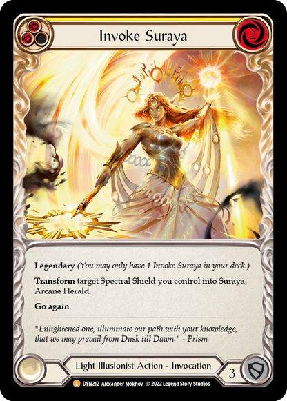 Invoke Suraya // Suraya, Archangel of Knowledge (DYN212) Rainbow Foil - Dynasty