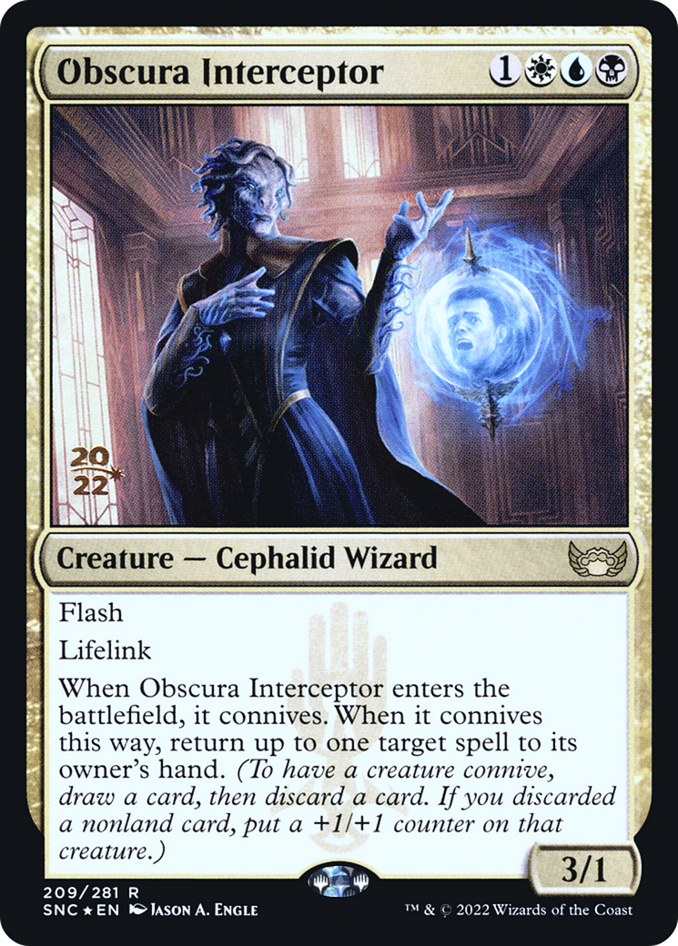 Obscura Interceptor [Streets of New Capenna Prerelease Promos] | Silver Goblin