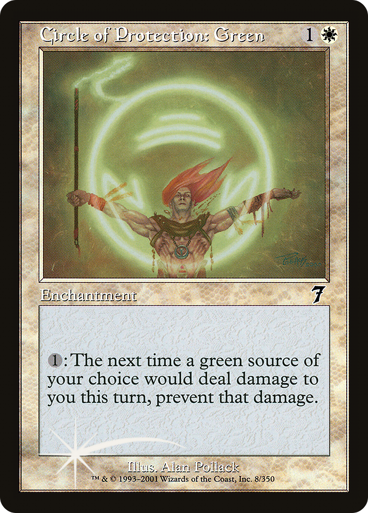 Circle of Protection: Green (008) Foil - Seventh Edition