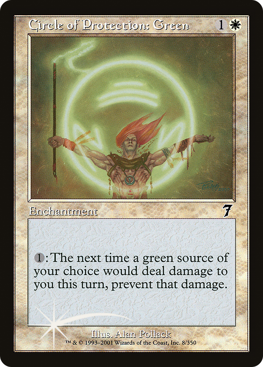 Circle of Protection: Green (008) Foil - Seventh Edition