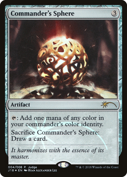 Commander's Sphere (004) Foil - Judge Gift Cards 2018