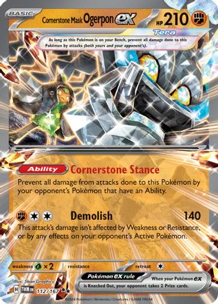 Cornerstone Mask Ogerpon ex (112) Holofoil - Twilight Masquerade