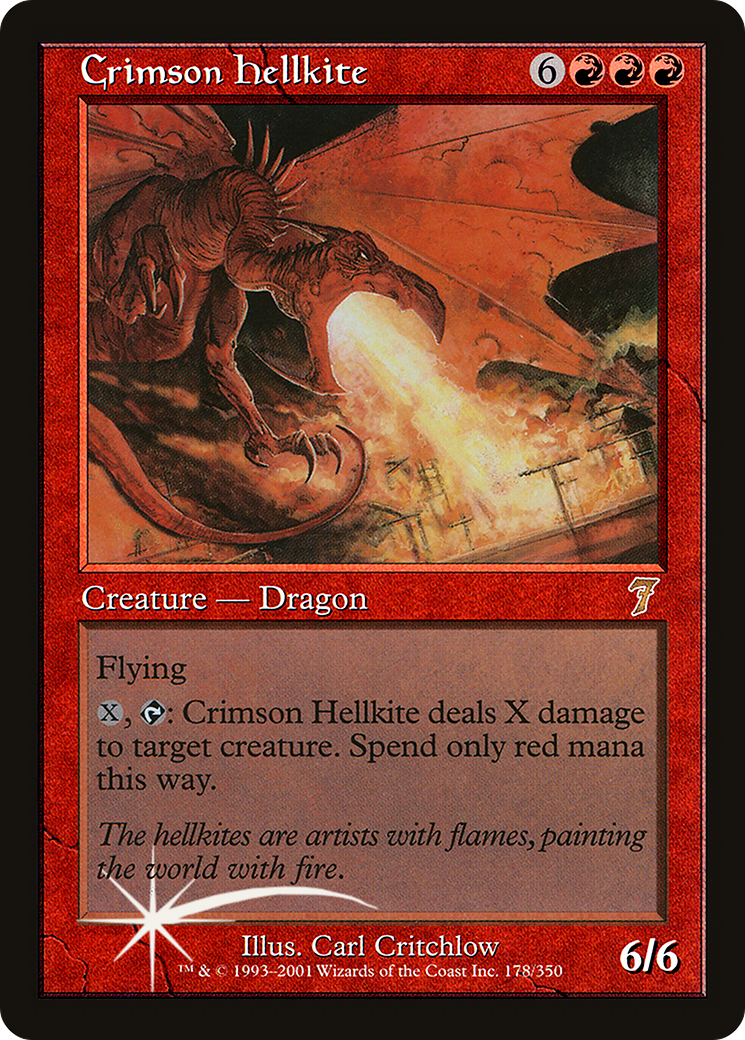 Crimson Hellkite (178) Foil - Seventh Edition
