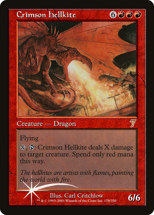 Crimson Hellkite (178) Foil - Seventh Edition