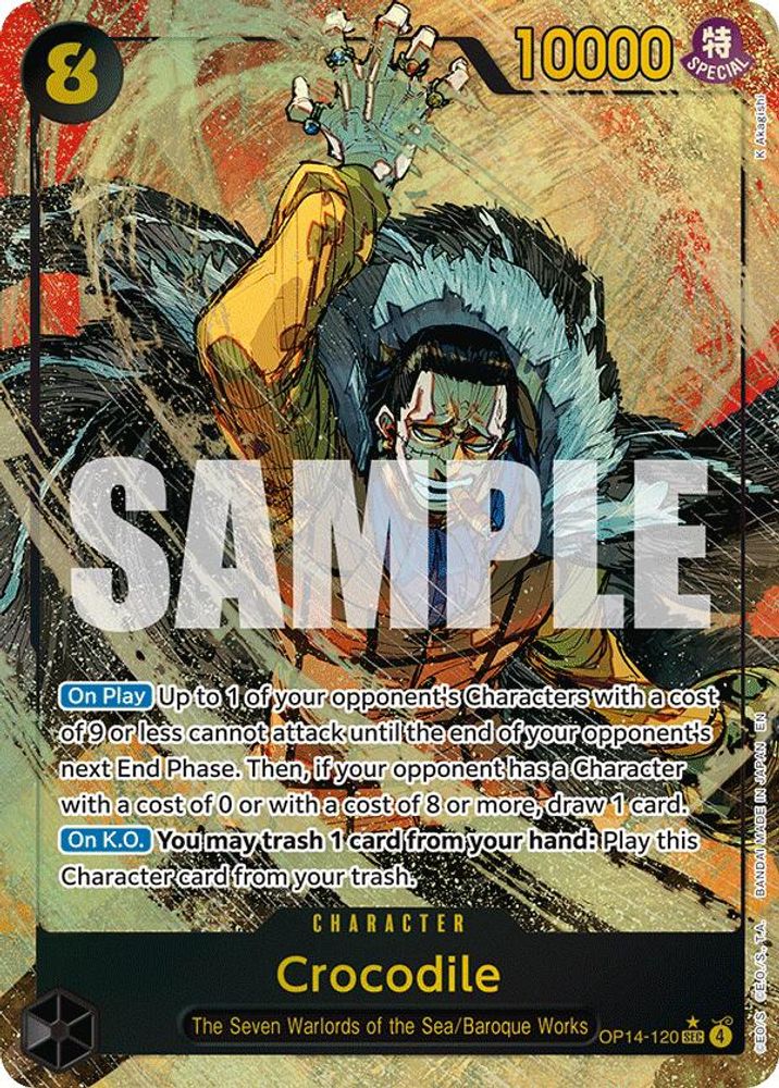 Crocodile (Alternate Art) (OP14-120) Foil
