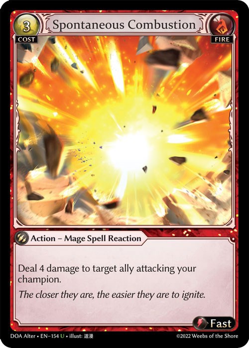 Spontaneous Combustion (154) [Dawn of Ashes: Alter Edition] Foil
