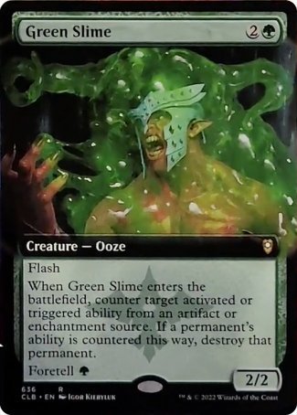 Green Slime (Extended Art) [Commander Legends: Battle for Baldur's Gate] | Silver Goblin