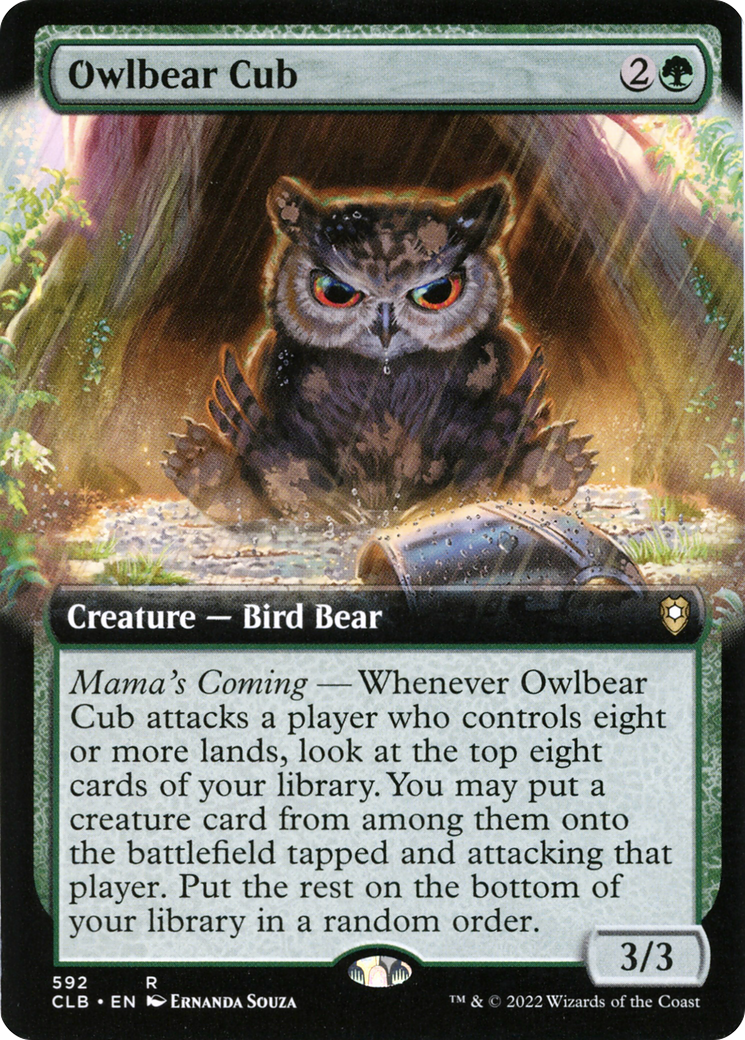 Owlbear Cub (Extended Art) [Commander Legends: Battle for Baldur's Gate] | Silver Goblin