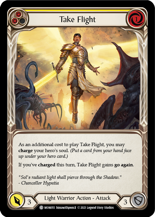 Take Flight (Yellow) [MON055] (Monarch)  1st Edition Normal | Silver Goblin