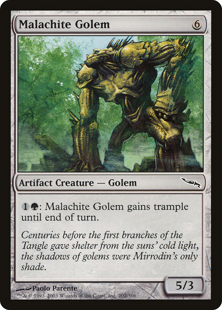 Malachite Golem [Mirrodin] | Silver Goblin