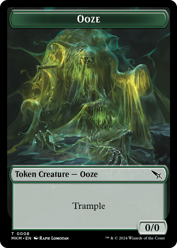 Ooze // A Mysterious Creature Double-Sided Token [Murders at Karlov Manor Tokens] | Silver Goblin