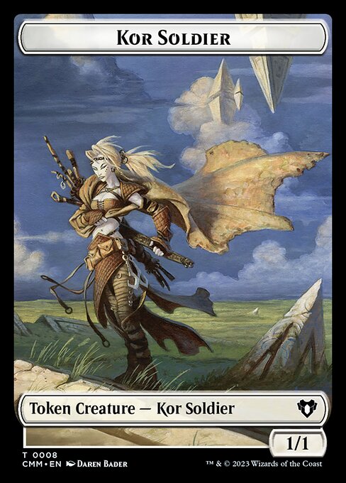 Elemental (0024) // Kor Soldier Double-Sided Token [Commander Masters Tokens] | Silver Goblin