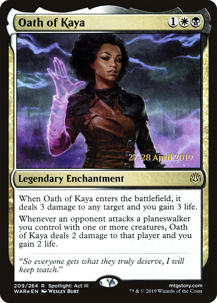 Oath of Kaya [War of the Spark Prerelease Promos] | Silver Goblin