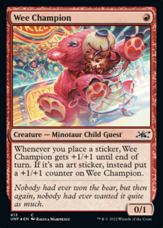 Wee Champion (Galaxy Foil) [Unfinity] | Silver Goblin