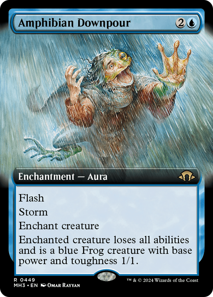 Amphibian Downpour (Extended Art) [Modern Horizons 3] Foil