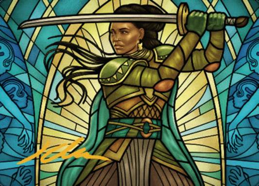 Shanna, Purifying Blade Art Card 2 (Gold-Stamped Signature) [Dominaria United Art Series]