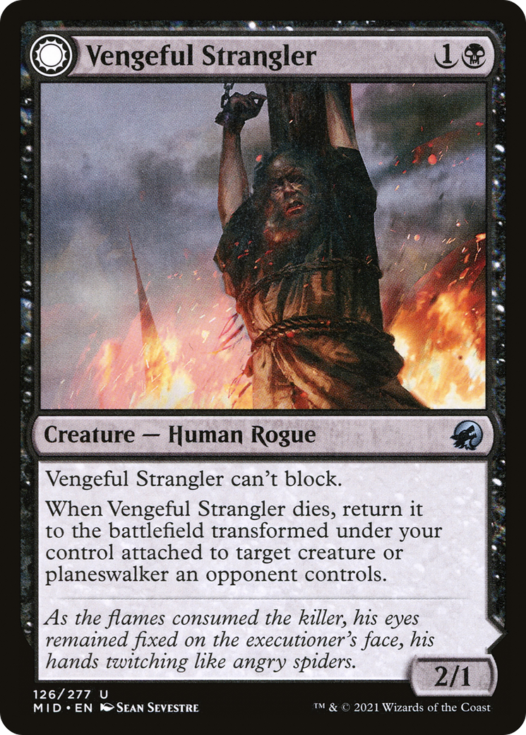 Vengeful Strangler // Strangling Grasp [Innistrad: Midnight Hunt] Foil