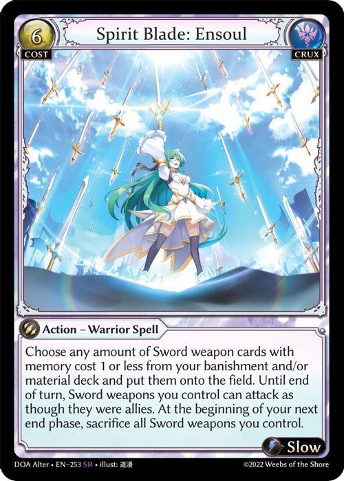 Spirit Blade: Ensoul (253) [Dawn of Ashes: Alter Edition] Foil