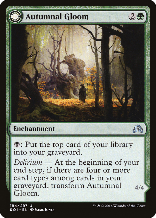 Autumnal Gloom // Ancient of the Equinox [Shadows over Innistrad] Foil