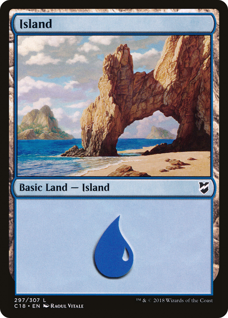 Island (297) [Commander 2018] | Silver Goblin