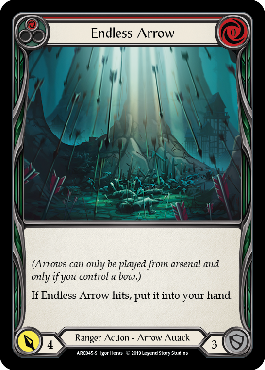 Endless Arrow [ARC045-S] (Arcane Rising)  1st Edition Rainbow Foil | Silver Goblin