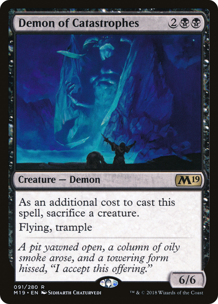 Demon of Catastrophes [Core Set 2019] | Silver Goblin