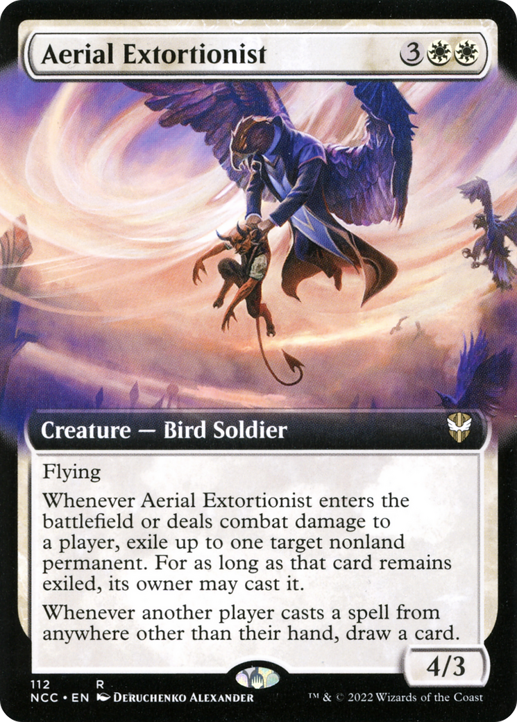 Aerial Extortionist (Extended Art) [Streets of New Capenna Commander] | Silver Goblin