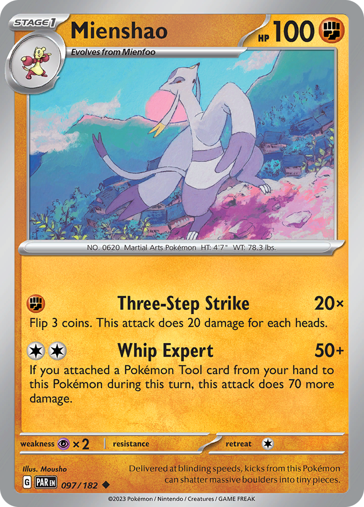 Mienshao (097/182) [Scarlet & Violet: Paradox Rift] | Silver Goblin