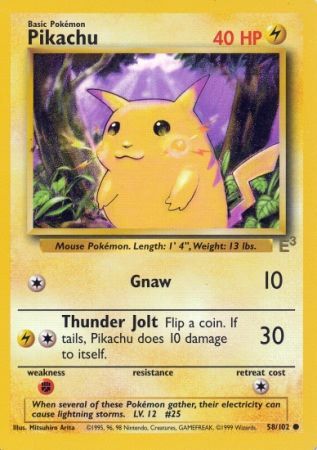 Pikachu (58/102) (E3 Stamped Promo) [Miscellaneous Cards] | Silver Goblin