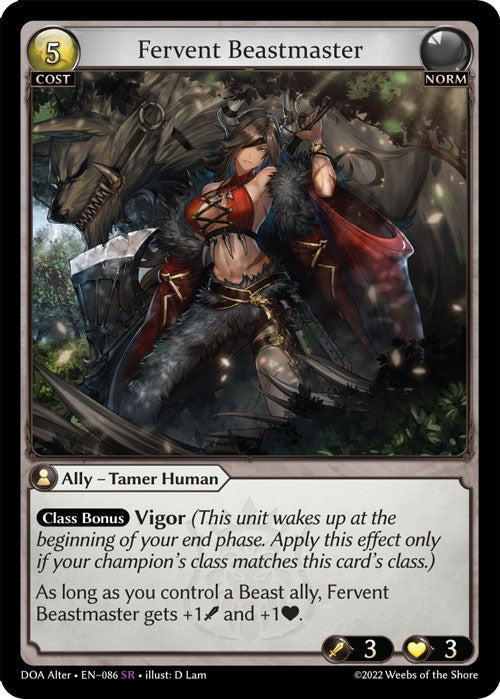 Fervent Beastmaster (086) [Dawn of Ashes: Alter Edition] Foil