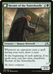 Hermit of the Natterknolls // Lone Wolf of the Natterknolls [Shadows over Innistrad] | Silver Goblin