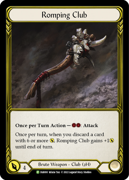 Romping Club (Golden) [FAB095] (Promo)  Cold Foil | Silver Goblin