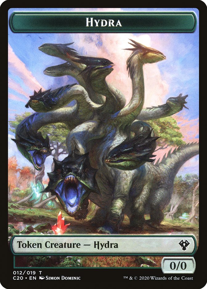 Beast (010) // Hydra Double-Sided Token [Commander 2020 Tokens] | Silver Goblin